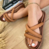 SANDALIAS MARRON SANDALIAS ACOLCHADAS CRUZADAS